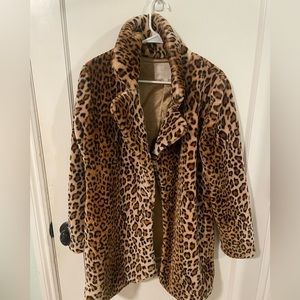 Vera & Lucy faux cheetah fur jacket